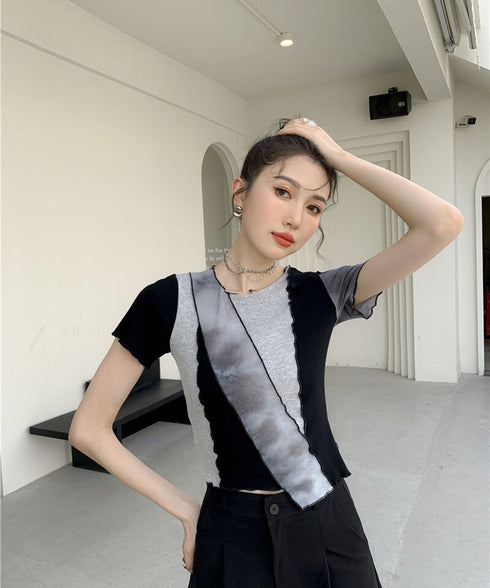 Color Block Cut-Out Top